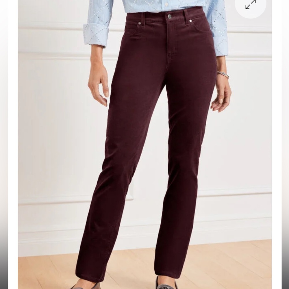 Talbots | Rich Burgundy Corduroy Straight Leg Pant 6